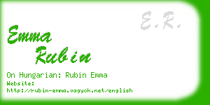 emma rubin business card